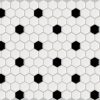 basic hexagon - black and white
