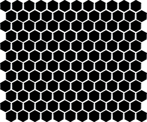 basic hexagon - Black