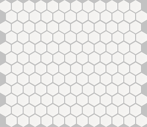 basic hexagon - white